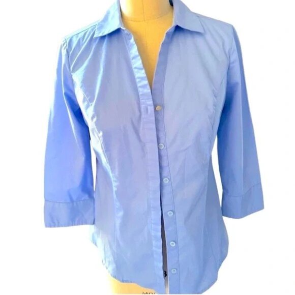 🩵Dana Buchman Collared Button Down - Picture 1 of 5